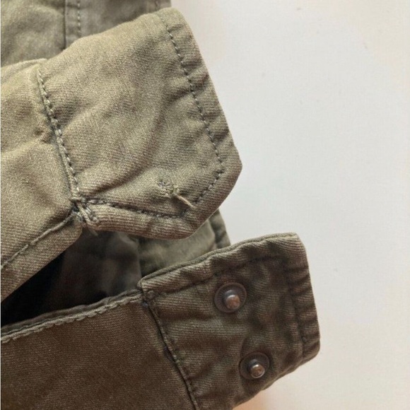 Men's LEVI'S Olive Washed Cotton Canvas Two Pocket Military Jacket, Size M - Picture 9 of 10